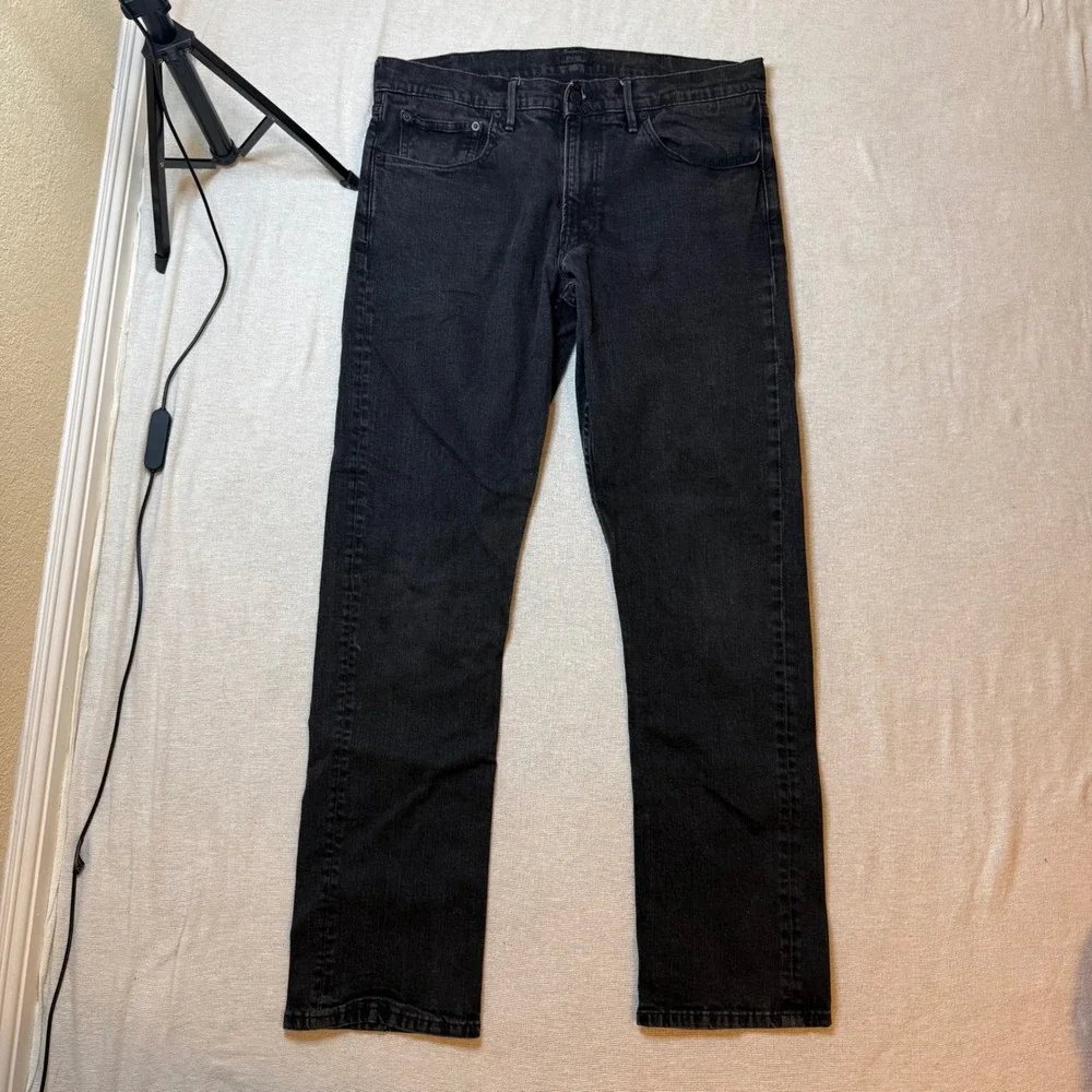 Polo Ralph Lauren Jeans Mens 36x32 Black Prospect Straight Leg Denim